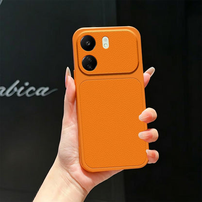 For Redmi 13C 4G Lambskin Series Skin Feel Shockproof Phone Case(Orange)