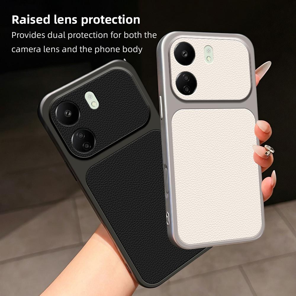 For Redmi 13C 4G Lambskin Series Skin Feel Shockproof Phone Case(Purple)