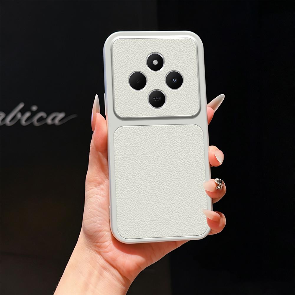For Redmi 14C 5G / 4G Lambskin Series Skin Feel Shockproof Phone Case(Silver)