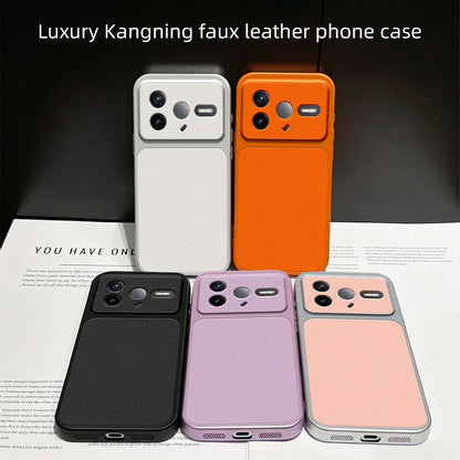 For Redmi K80 Lambskin Series Skin Feel Shockproof Phone Case(Purple)