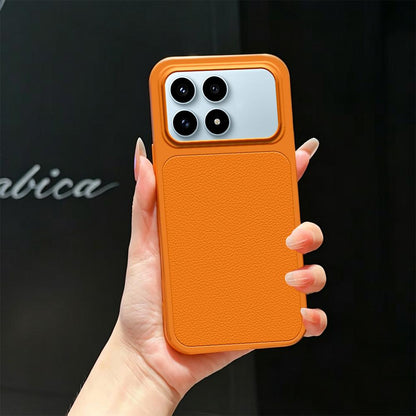 For Redmi K90 Lambskin Series Skin Feel Shockproof Phone Case(Orange)