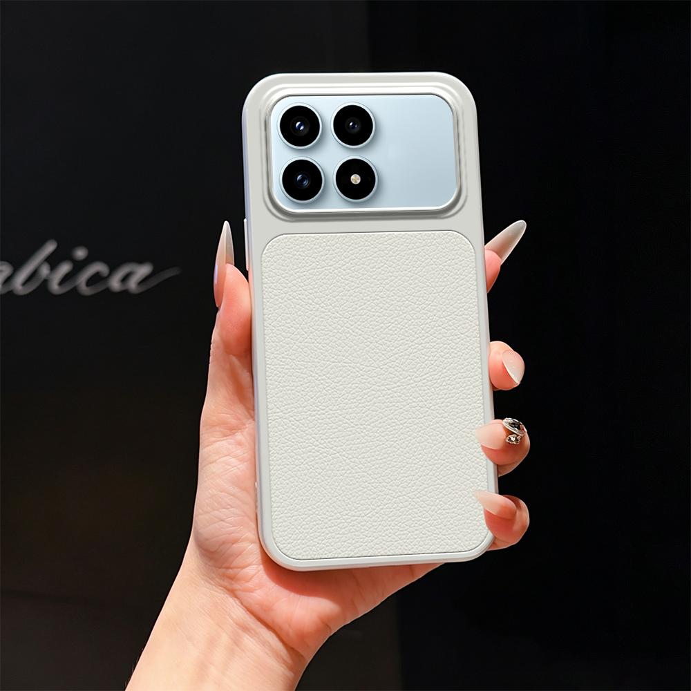 For Redmi K90 Lambskin Series Skin Feel Shockproof Phone Case(Silver)