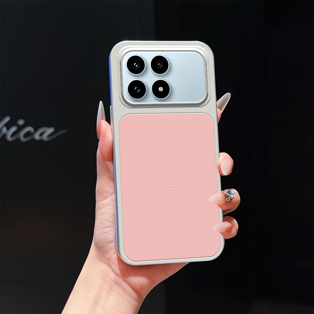 For Redmi K90 Lambskin Series Skin Feel Shockproof Phone Case(Pink)