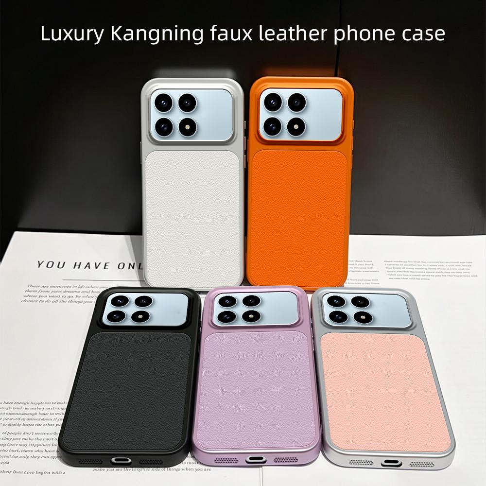 For Redmi K90 Lambskin Series Skin Feel Shockproof Phone Case(Pink)