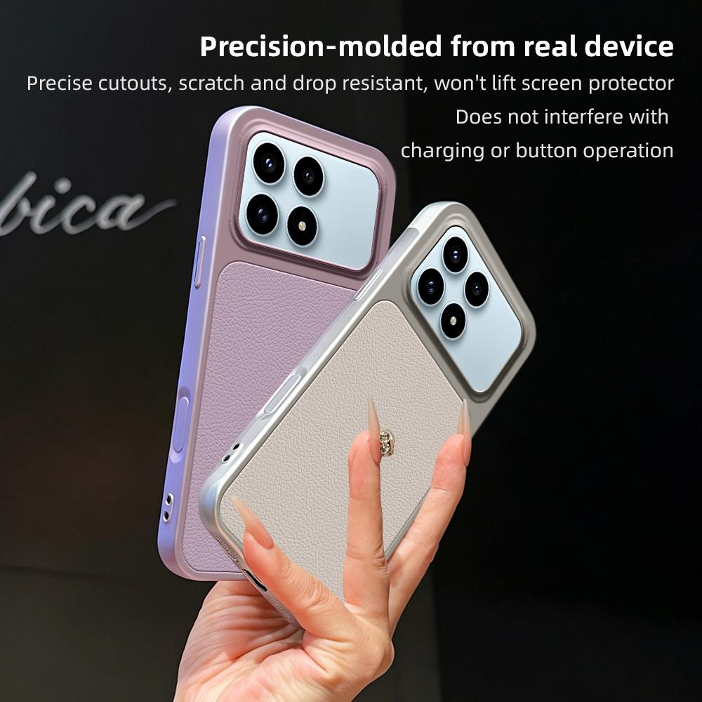 For Redmi K90 Lambskin Series Skin Feel Shockproof Phone Case(Pink)
