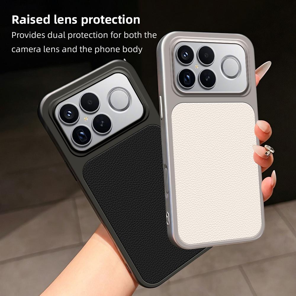 For Redmi K90 Pro Max 5G Lambskin Series Skin Feel Shockproof Phone Case(Black)