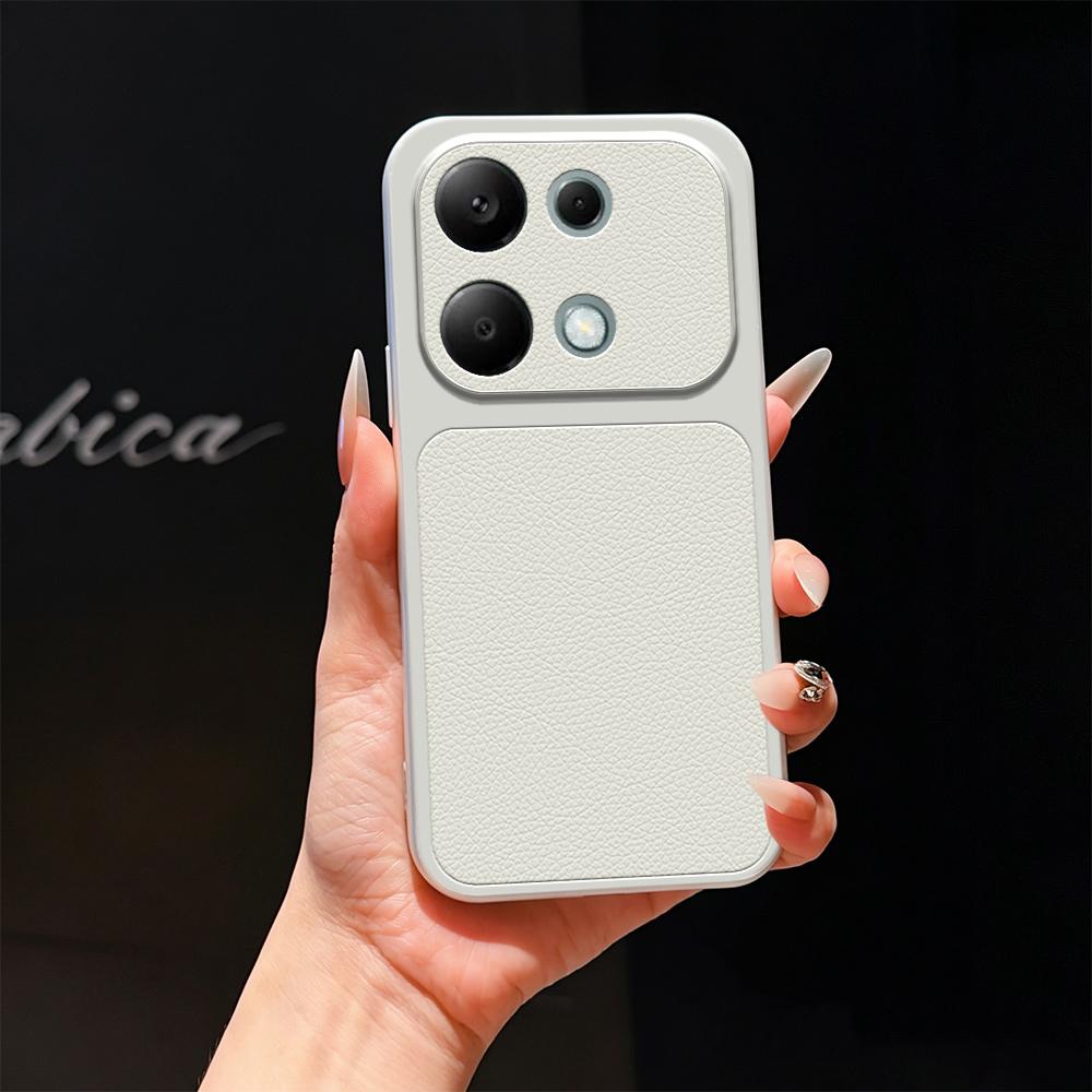 For Redmi Note 13 Pro 4G Lambskin Series Skin Feel Shockproof Phone Case(Silver)