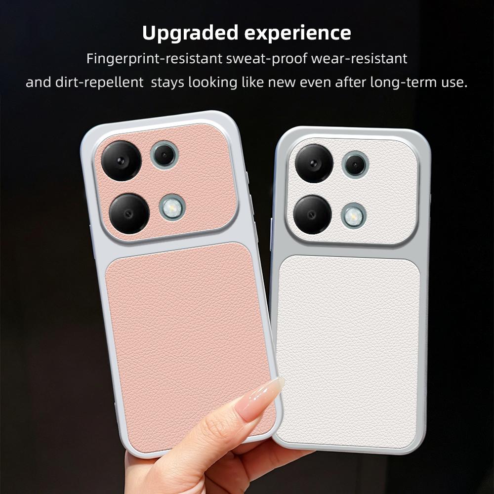For Redmi Note 13 Pro 4G Lambskin Series Skin Feel Shockproof Phone Case(Silver)