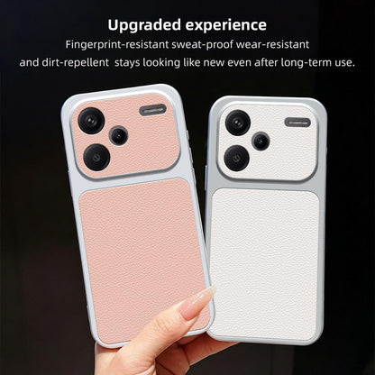 For Redmi Note 13 Pro+ Lambskin Series Skin Feel Shockproof Phone Case(Silver)