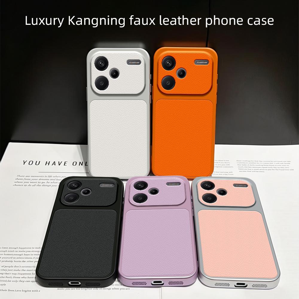 For Redmi Note 13 Pro+ Lambskin Series Skin Feel Shockproof Phone Case(Black)