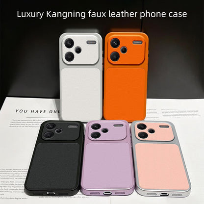 For Redmi Note 13 Pro+ Lambskin Series Skin Feel Shockproof Phone Case(Black)
