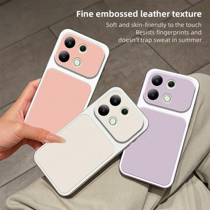 For Redmi Note 13 4G Lambskin Series Skin Feel Shockproof Phone Case(Black)