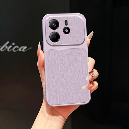For Redmi Note 14 4G 164.84mm Lambskin Series Skin Feel Shockproof Phone Case(Purple)