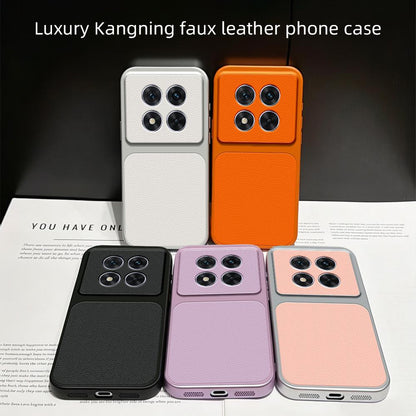 For Redmi Note 14 Pro 4G Lambskin Series Skin Feel Shockproof Phone Case(Silver)