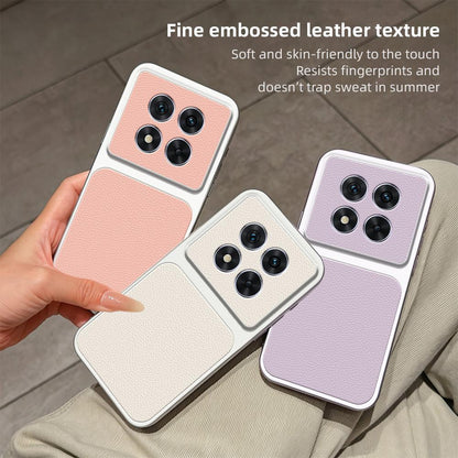 For Redmi Note 14 Pro 4G Lambskin Series Skin Feel Shockproof Phone Case(Silver)