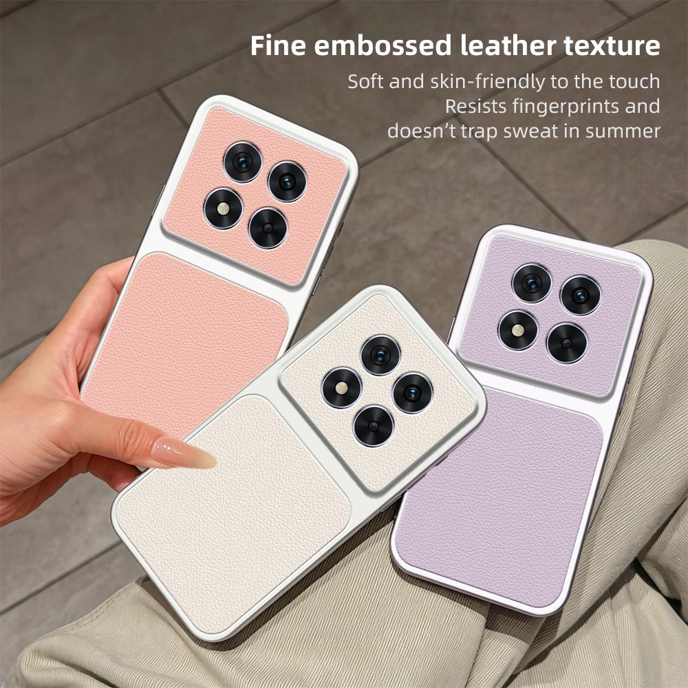 For Redmi Note 14 Pro 4G Lambskin Series Skin Feel Shockproof Phone Case(Purple)