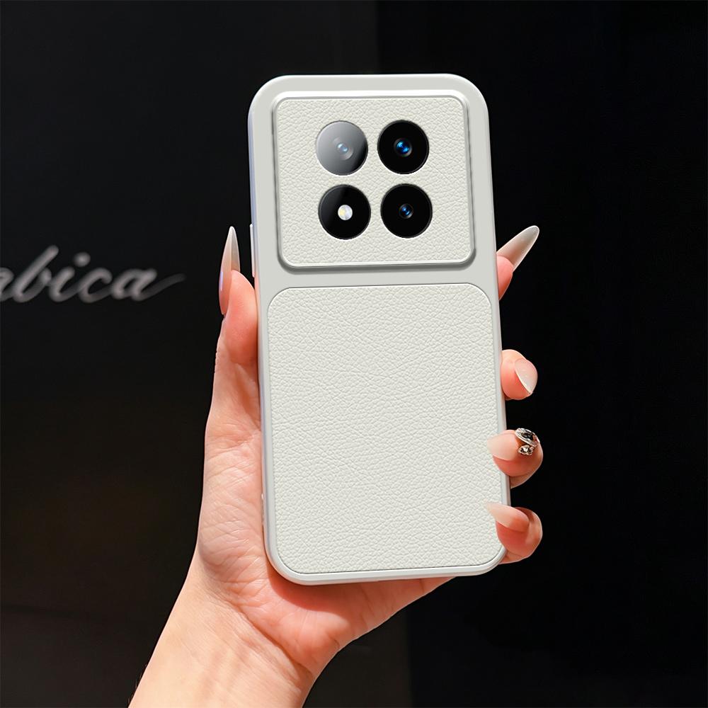 For Redmi Note 14 Pro+ 5G Lambskin Series Skin Feel Shockproof Phone Case(Silver)