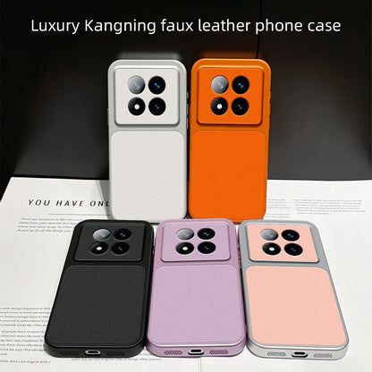 For Redmi Note 14 Pro+ 5G Lambskin Series Skin Feel Shockproof Phone Case(Silver)