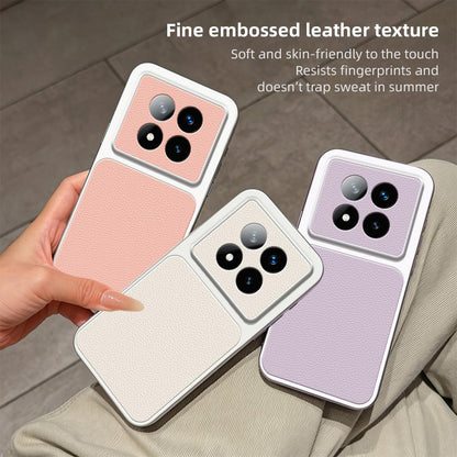 For Redmi Note 14 Pro+ 5G Lambskin Series Skin Feel Shockproof Phone Case(Silver)