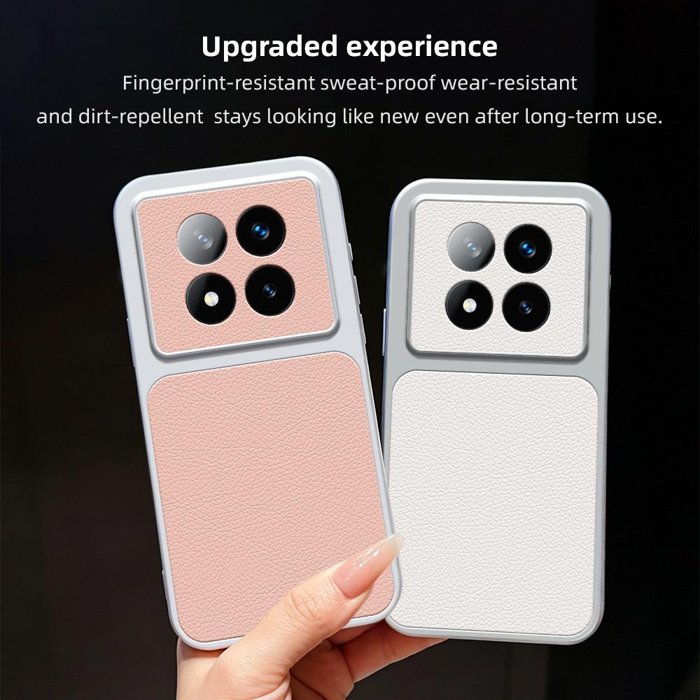 For Redmi Note 14 Pro+ 5G Lambskin Series Skin Feel Shockproof Phone Case(Silver)