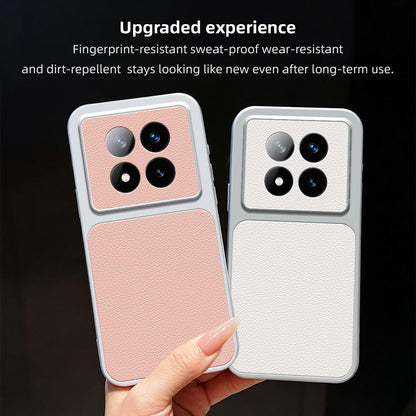 For Redmi Note 14 Pro+ 5G Lambskin Series Skin Feel Shockproof Phone Case(Silver)