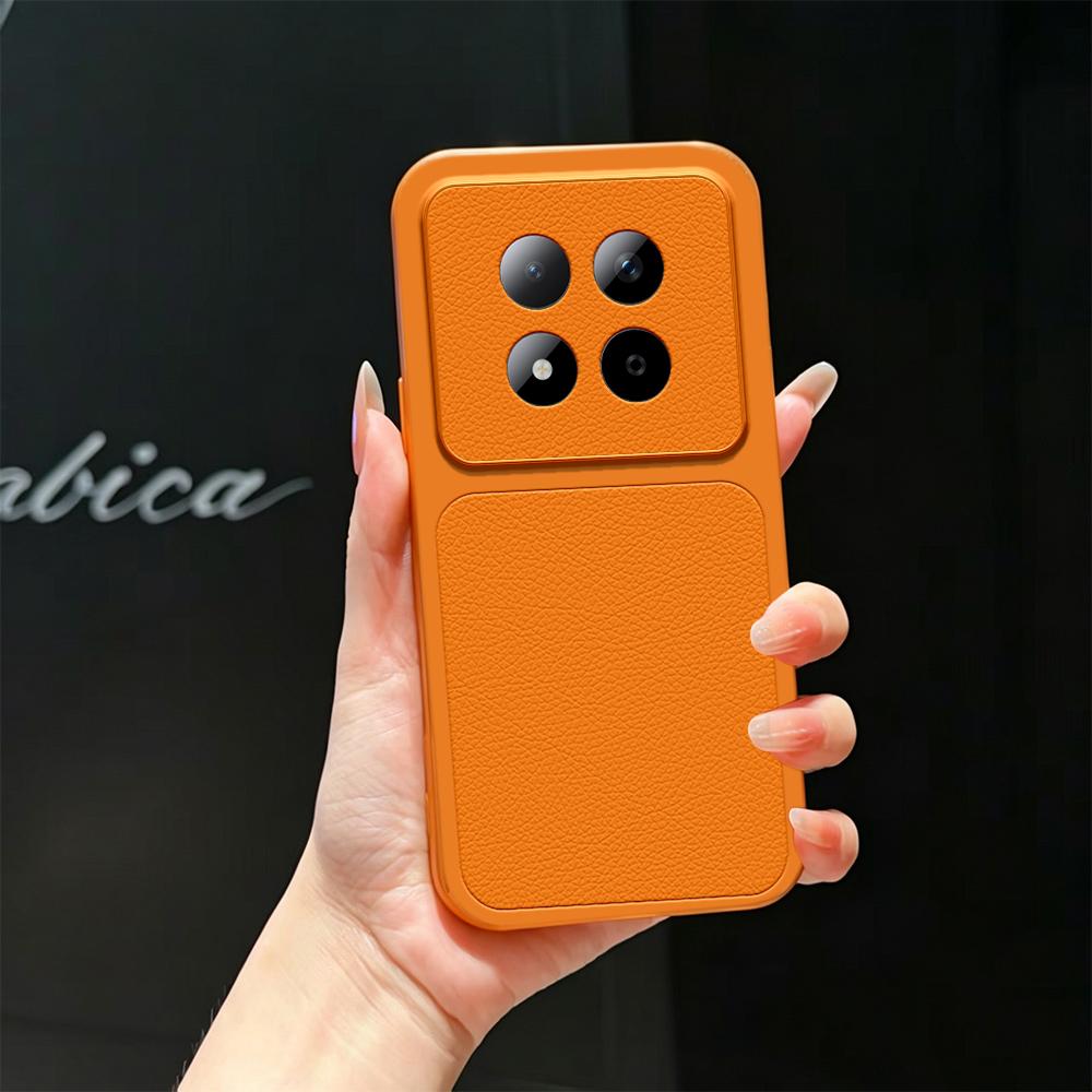 For Redmi Note 15 Pro 5G Global 163.6mm Lambskin Series Skin Feel Shockproof Phone Case(Orange)