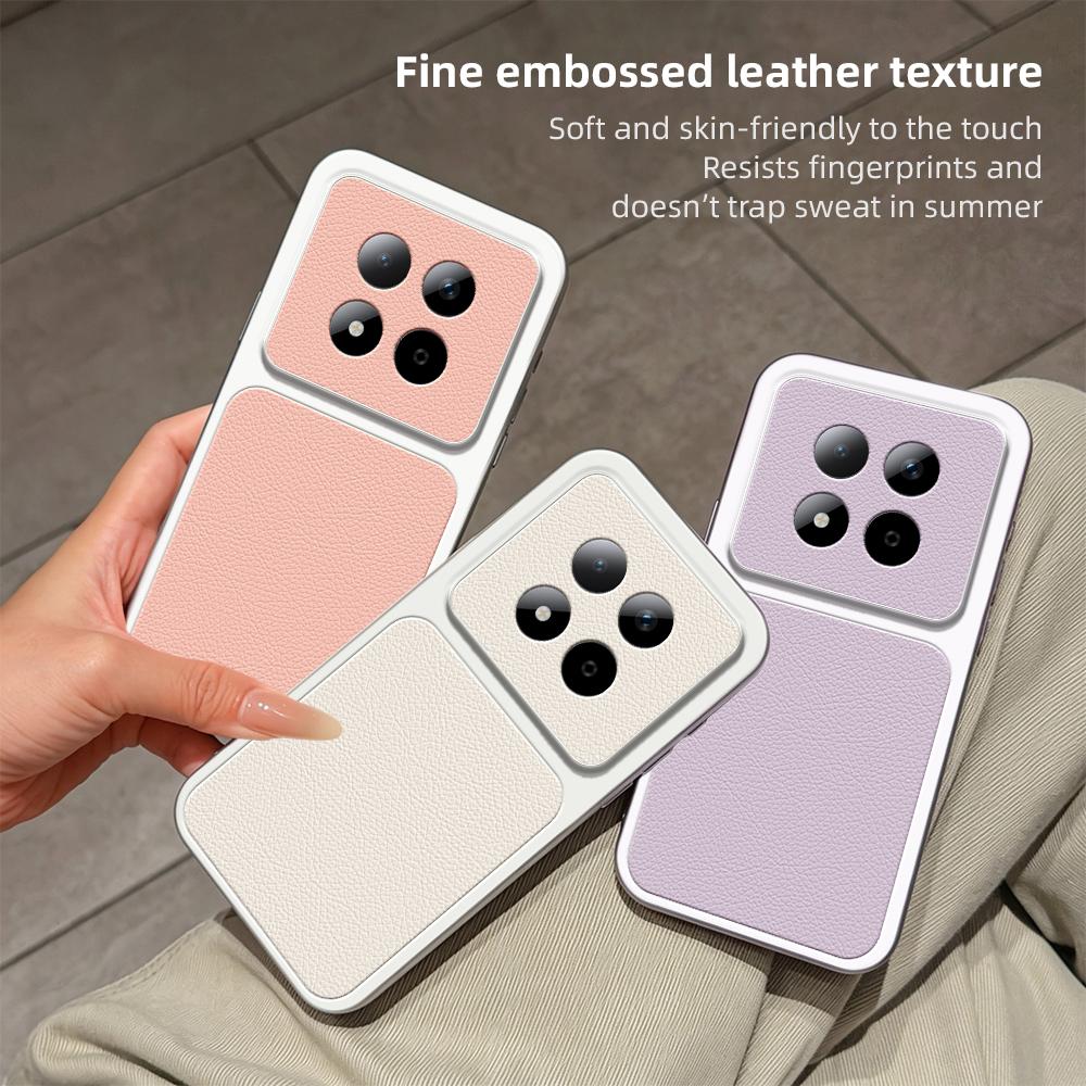 For Redmi Note 15 Pro 5G Global 163.6mm Lambskin Series Skin Feel Shockproof Phone Case(Purple)