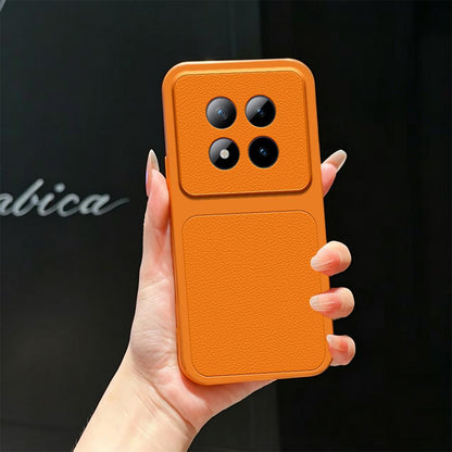 For Redmi Note 15 Pro+ 5G Global 163.3mm Lambskin Series Skin Feel Shockproof Phone Case(Orange)