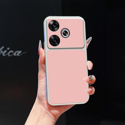 For Redmi Turbo 3 5G Lambskin Series Skin Feel Shockproof Phone Case(Pink)