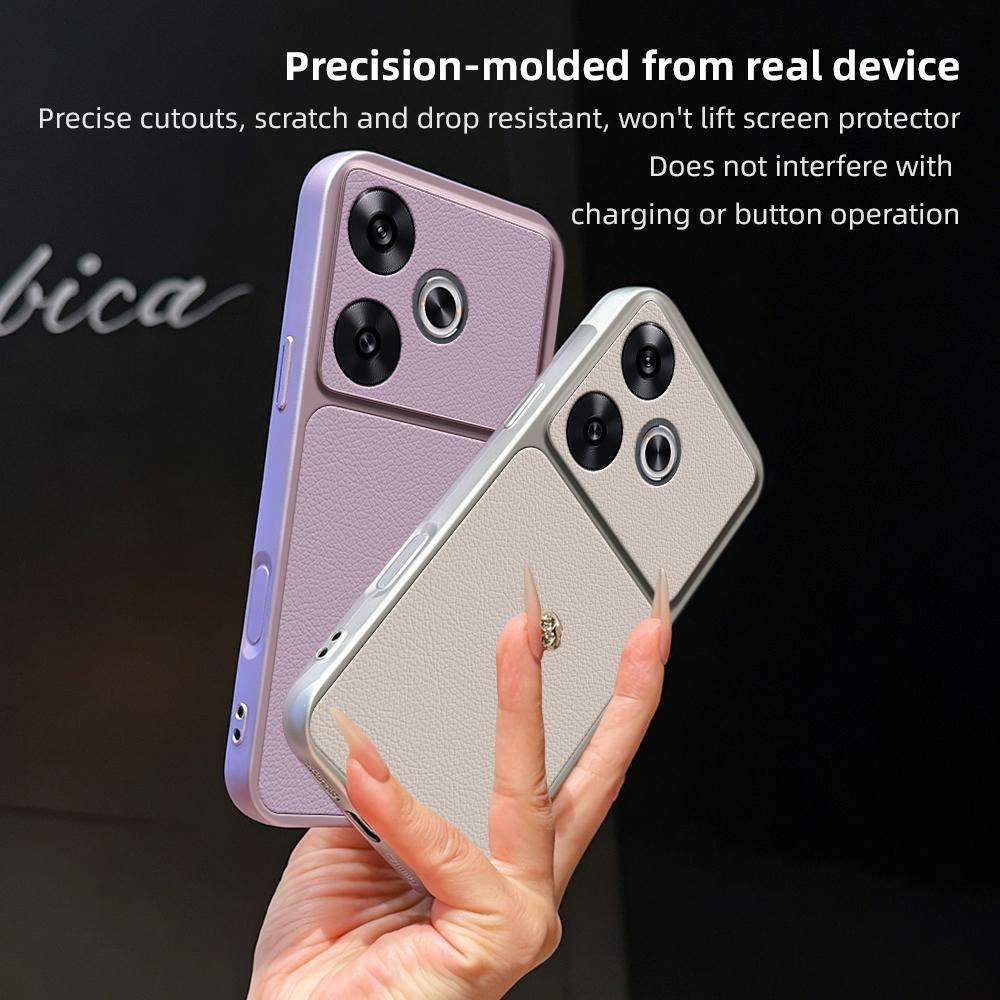 For Redmi Turbo 3 5G Lambskin Series Skin Feel Shockproof Phone Case(Pink)