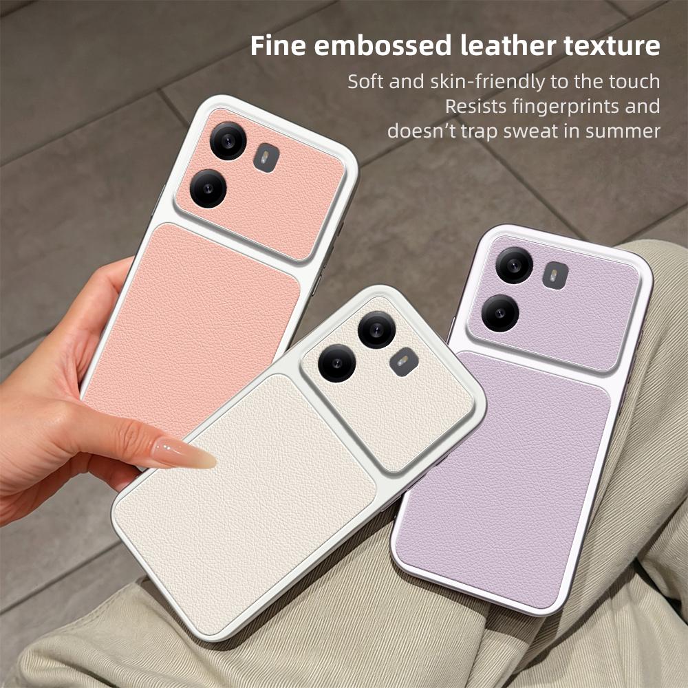 For Redmi Turbo 4 / Poco X7 Pro Lambskin Series Skin Feel Shockproof Phone Case(Pink)