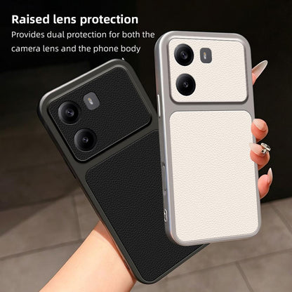 For Redmi Turbo 4 / Poco X7 Pro Lambskin Series Skin Feel Shockproof Phone Case(Black)