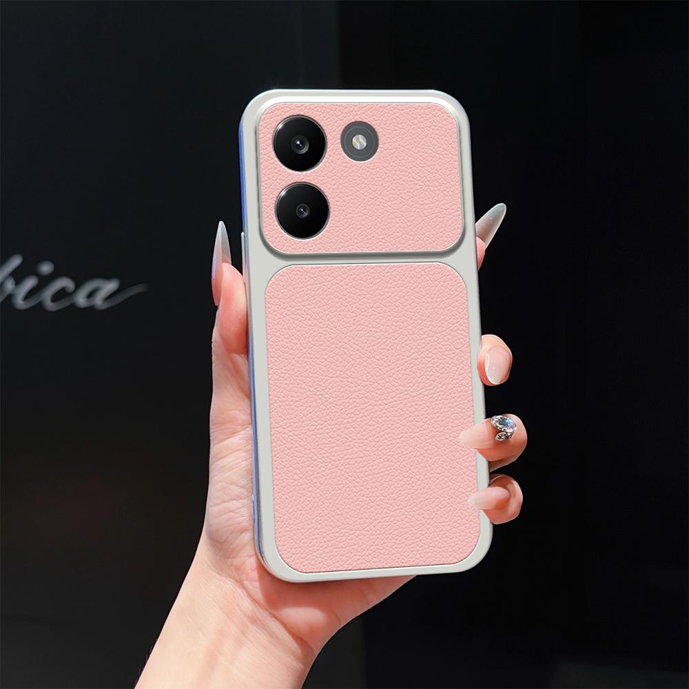 For Redmi Turbo 5 / Poco X8 Pro 5G Lambskin Series Skin Feel Shockproof Phone Case(Pink)