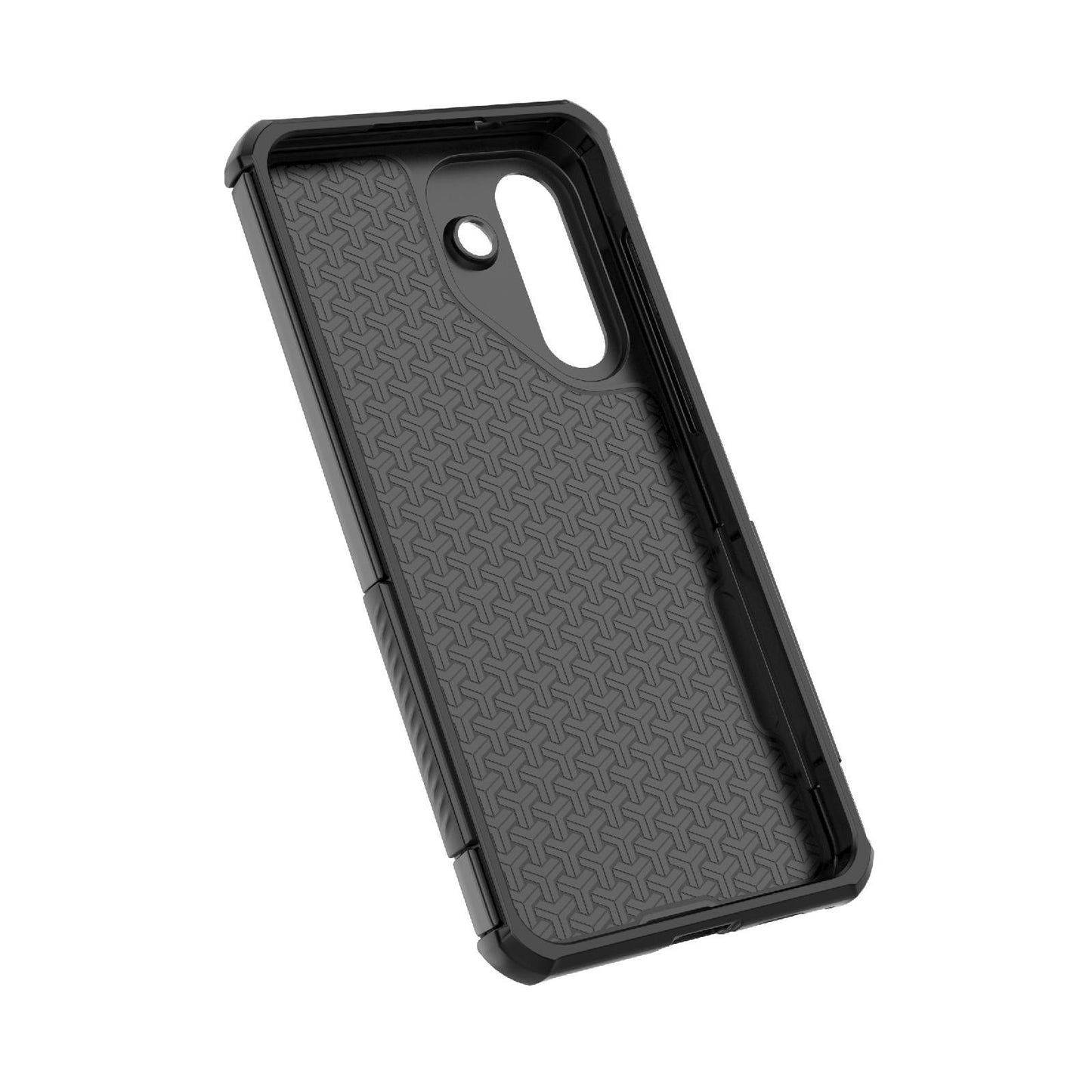 For Galaxy A57 5G Rugged Carbon Fiber Texture Airbag Shockproof Magnetic Phone Case(Gray)