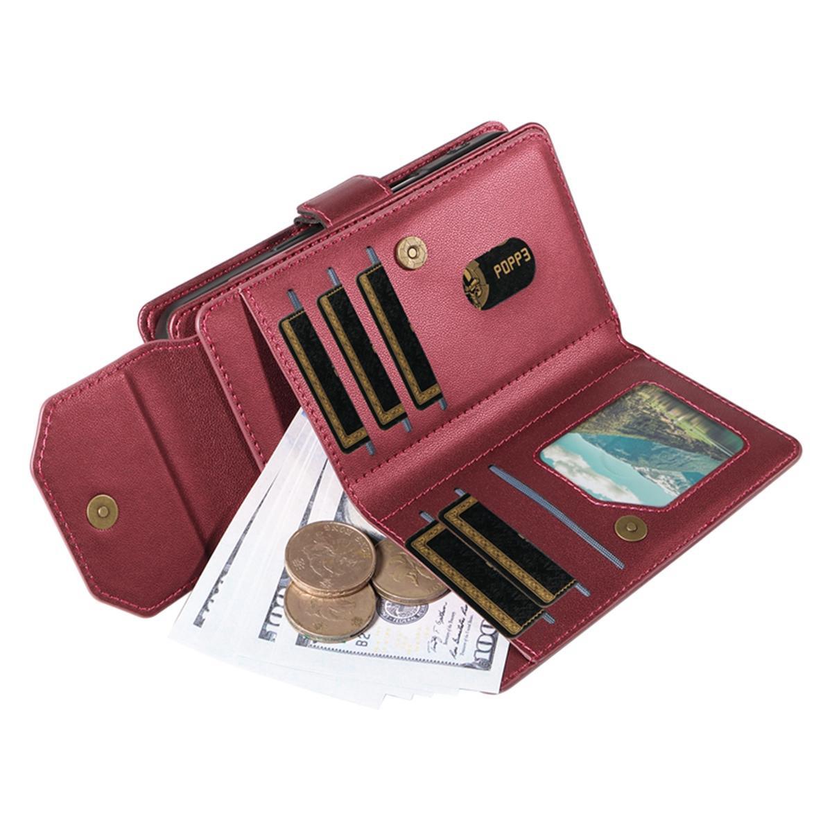 For Redmi Note 17 Pro+ 5G Global 163mm Multi Card Wallet Leather Phone Case with Strap(Red)