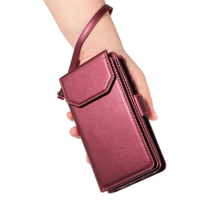 For Redmi Note 17 Pro+ 5G Global 163mm Multi Card Wallet Leather Phone Case with Strap(Red)