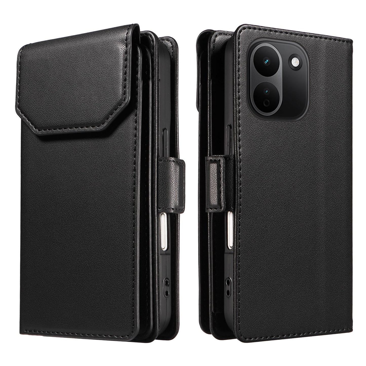 For Redmi Note 17 Pro+ 5G Global 163mm Multi Card Wallet Leather Phone Case with Strap(Black)