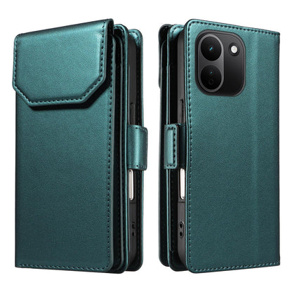 For Redmi Note 17 Pro+ 5G Global 163mm Multi Card Wallet Leather Phone Case with Strap(Green)