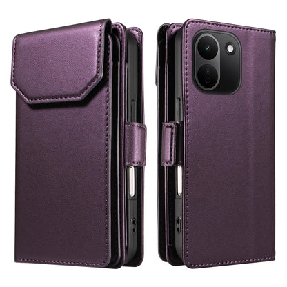 For Redmi Note 17 Pro+ 5G Global 163mm Multi Card Wallet Leather Phone Case with Strap(Purple)