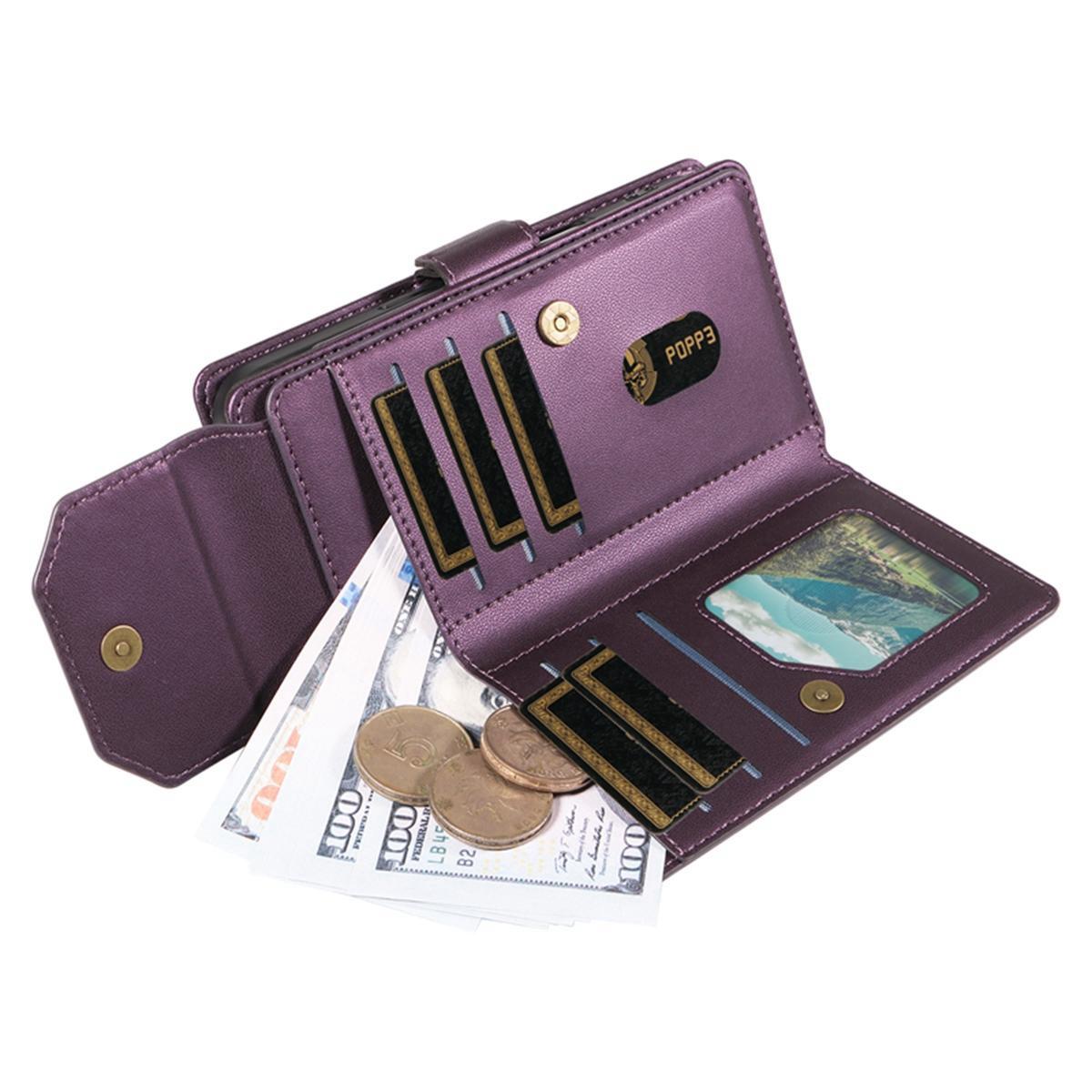 For Redmi Note 17 Pro+ 5G Global 163mm Multi Card Wallet Leather Phone Case with Strap(Purple)