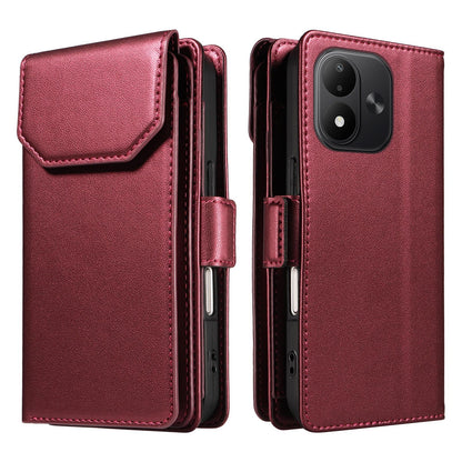 For Redmi Note 17 5G/4G Global 171mm Multi Card Wallet Leather Phone Case with Strap(Red)