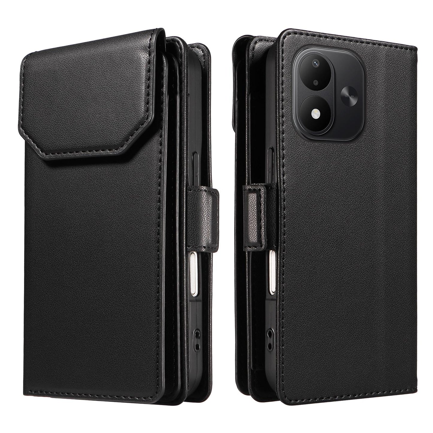 For Redmi Note 17 5G/4G Global 171mm Multi Card Wallet Leather Phone Case with Strap(Black)