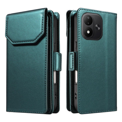 For Redmi Note 17 5G/4G Global 171mm Multi Card Wallet Leather Phone Case with Strap(Green)