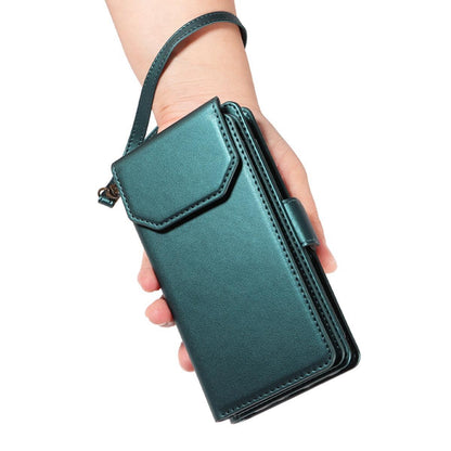 For Redmi Note 17 5G/4G Global 171mm Multi Card Wallet Leather Phone Case with Strap(Green)