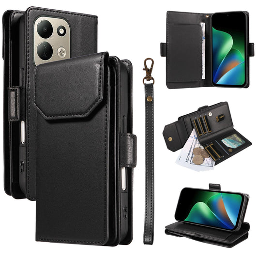 For Redmi 17 5G / 4G Global 170mm Multi Card Wallet Leather Phone Case with Strap(Black)