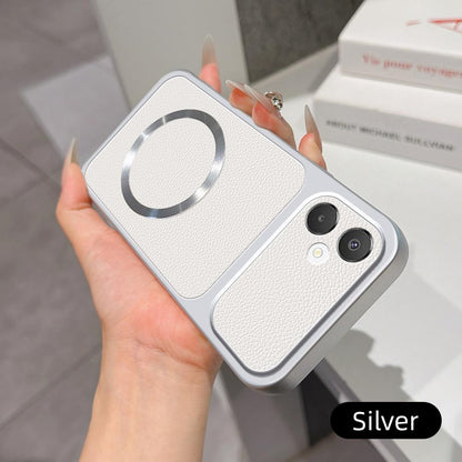 For Galaxy A06 5G Lambskin Series Magnetic Skin Feel Phone Case(Silver)