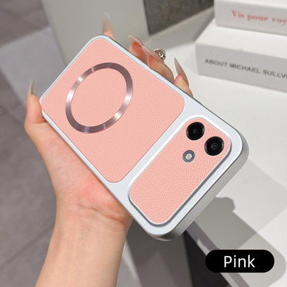 For Galaxy A07 / A08 4G / 5G Lambskin Series Magnetic Skin Feel Phone Case(Pink)