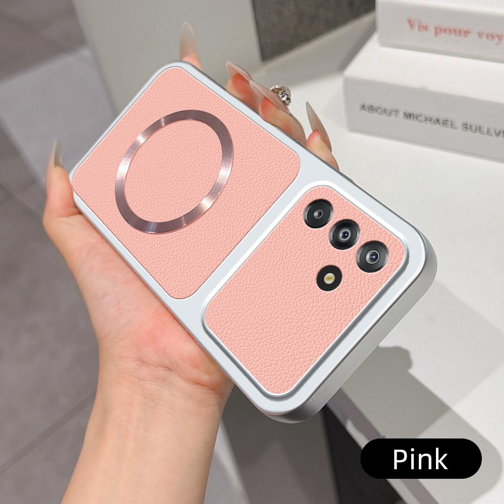 For Galaxy A18 / A17 4G / 5G Lambskin Series Magnetic Skin Feel Phone Case(Pink)