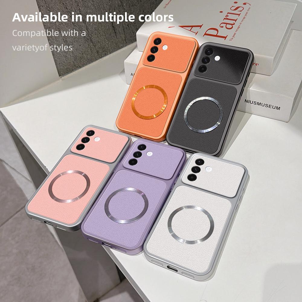 For Galaxy A37 5G Lambskin Series Magnetic Skin Feel Phone Case(Silver)