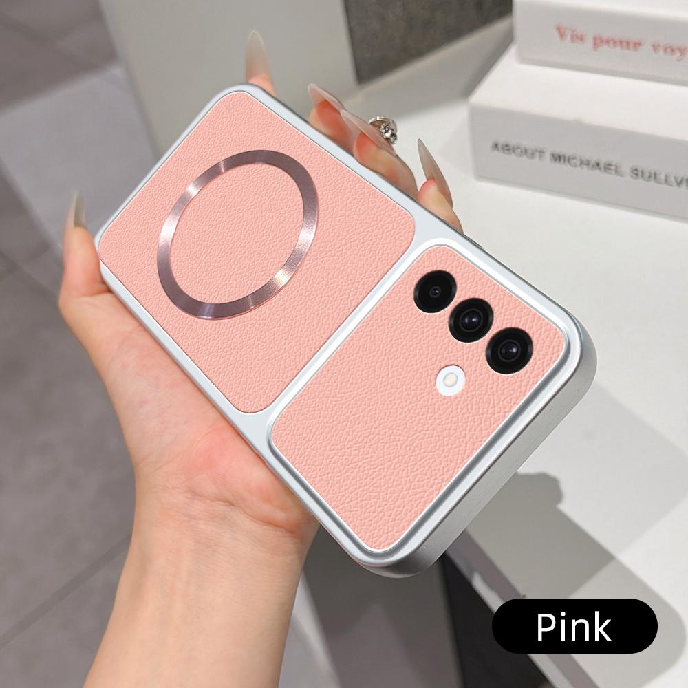 For Galaxy A37 5G Lambskin Series Magnetic Skin Feel Phone Case(Pink)